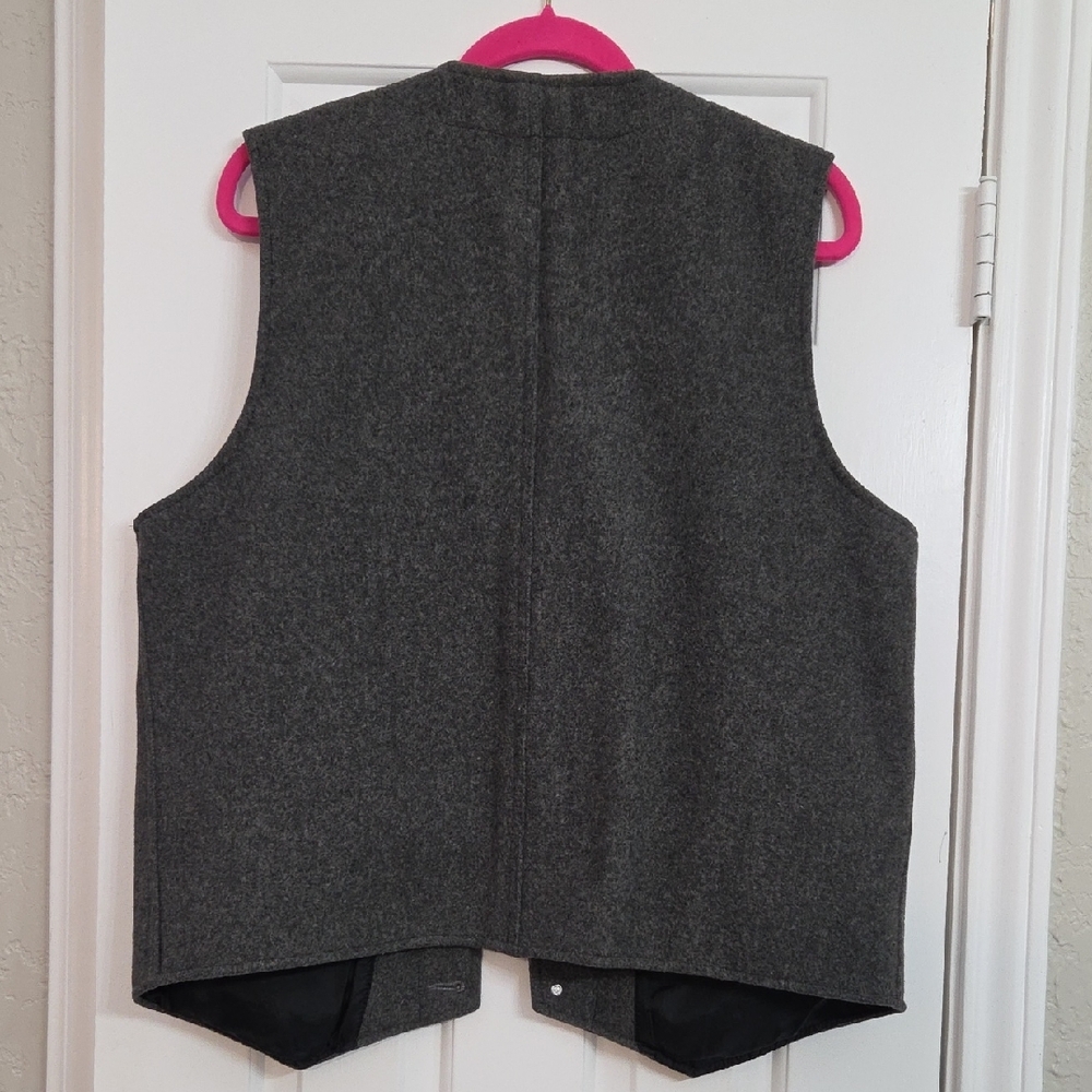 Men's Gray Wool Vest by - Picture 7 of 7